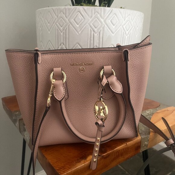 Michael Kors Kris Small Pebbled Leather Satchel - Picture 1 of 6